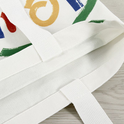 Custom Silk Screen Printed Cotton Canvas Shopping Tote Bag met logo en letterpatroon