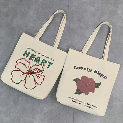 Letter Pattern Vrouwen Canvas Winkeltassen Tote tassen voor herbruikbaar en milieuvriendelijk
