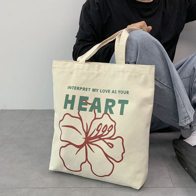 Letter Pattern Vrouwen Canvas Winkeltassen Tote tassen voor herbruikbaar en milieuvriendelijk