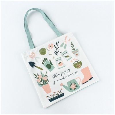 Handled Style Custom Printed Cotton Canvas Shopping Tote Bag met logo voor Eco Grocery