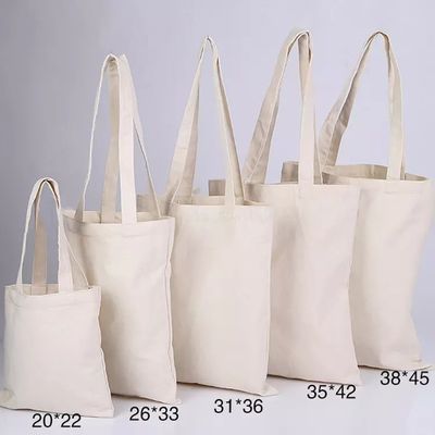 Custom Logo Eco Blank Shopping Bag Organic Cotton Canvas Tote met aangepaste kleur
