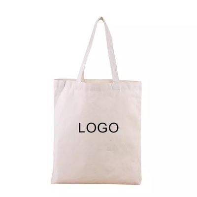 Custom Logo Eco Blank Shopping Bag Organic Cotton Canvas Tote met aangepaste kleur