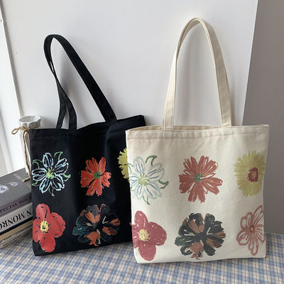 Contemporary Women's Handled Style Custom Canvas Tote Bag met bloemenprint