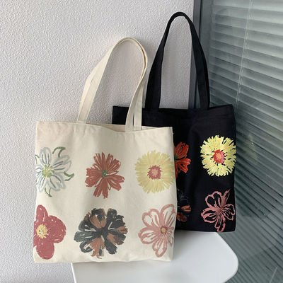 Contemporary Women's Handled Style Custom Canvas Tote Bag met bloemenprint