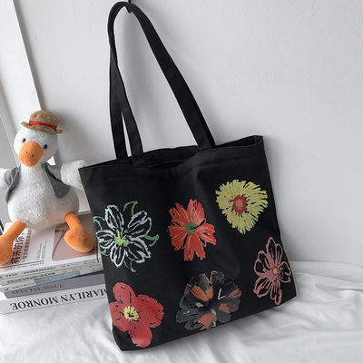 Contemporary Women's Handled Style Custom Canvas Tote Bag met bloemenprint