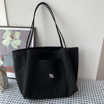 Gepersonaliseerde kleur Eco Canvas Tote Bag voor vrouwen Grote capaciteit en OEM / ODM aanvaardbaar