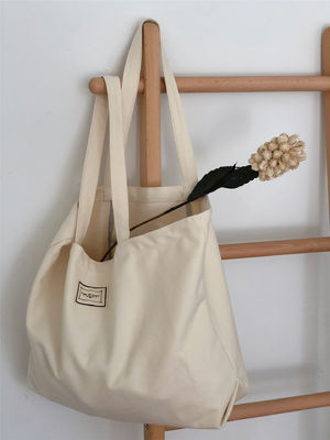 Briefpatroon Eco Friendly Extra groot Custom Logo Canvas Grocery Bag Oversize Tote Bag