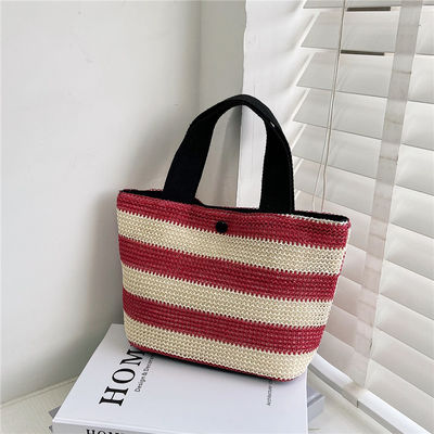 Eco Friendly Straw Woven Handbag voor vrouwen 2022 Beach Tote Dames Patroon Type Andere