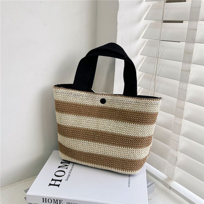Eco Friendly Straw Woven Handbag voor vrouwen 2022 Beach Tote Dames Patroon Type Andere