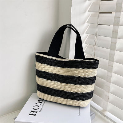 Eco Friendly Straw Woven Handbag voor vrouwen 2022 Beach Tote Dames Patroon Type Andere