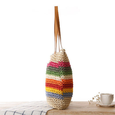 Hoofdmateriaal Straw 2022 Fashion Women's Seaside Beach Tote Bag met aangepaste kleur