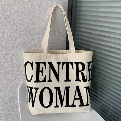 Custom Logo Printed Canvas Tote Bag voor winkelen