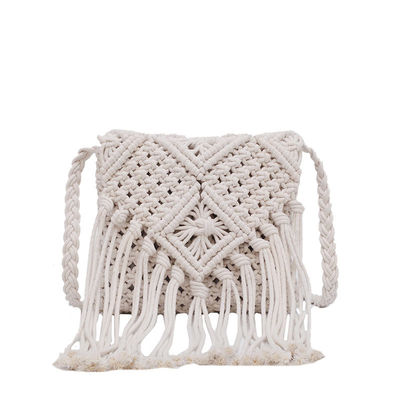 Gepersonaliseerd Logo Vrouwen Straw Clutch Weave Schouder Summer Beach Crossbody Handtas met Zipper sluiting