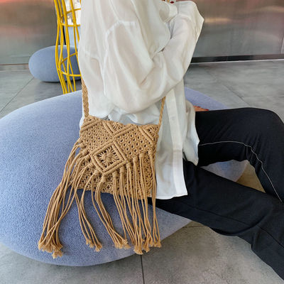 Gepersonaliseerd Logo Vrouwen Straw Clutch Weave Schouder Summer Beach Crossbody Handtas met Zipper sluiting