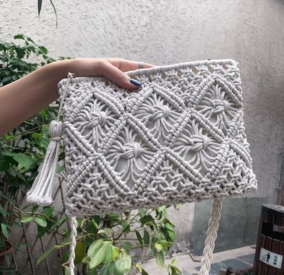 Andere patronen handgemaakte katoenen touw stro Vrouwen handtassen Vintage tassen Strandtassen