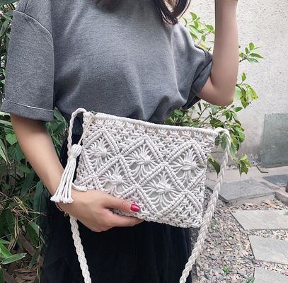 Andere patronen handgemaakte katoenen touw stro Vrouwen handtassen Vintage tassen Strandtassen
