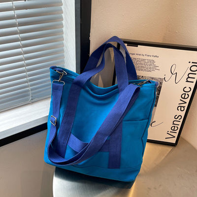 Custom Logo Kleur Eco Cotton Canvas Tote Schoudertas voor modeontwerp