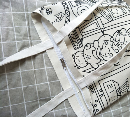 Op maat gedrukt Canvas Tote Bag Letter Print Cotton Eco-vriendelijke winkeltas