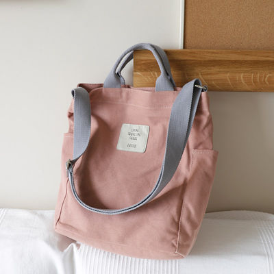 Kleur op maat Middelgrote Meisje Canvas Borst Crossbody Tote Schouder Boodschapper Tas