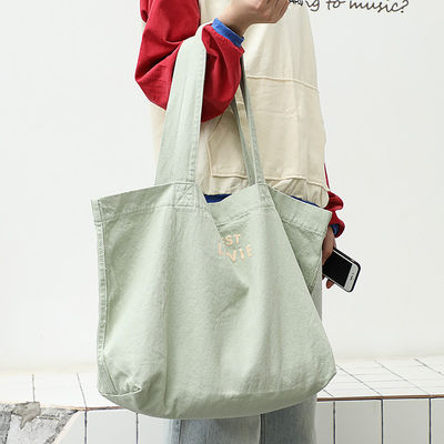 Eco Friendly Canvas Casual Tote Shoulder Shopping Bag met logo en patroon