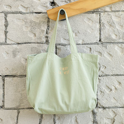 Eco Friendly Canvas Casual Tote Shoulder Shopping Bag met logo en patroon