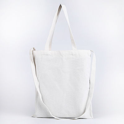 Gepersonaliseerde kleur Plain White Cotton Canvas herbruikbare winkeltok voor schoolleven