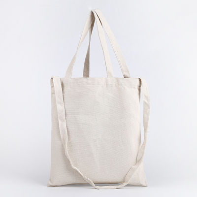 Gepersonaliseerde kleur Plain White Cotton Canvas herbruikbare winkeltok voor schoolleven
