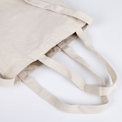 Gepersonaliseerde kleur Plain White Cotton Canvas herbruikbare winkeltok voor schoolleven