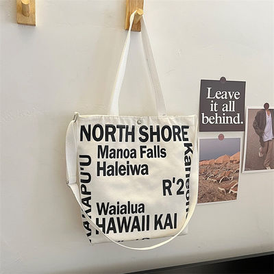 Nieuwste modieuze dames Canvas Crossbody tas met Tote Handle en letter patroon
