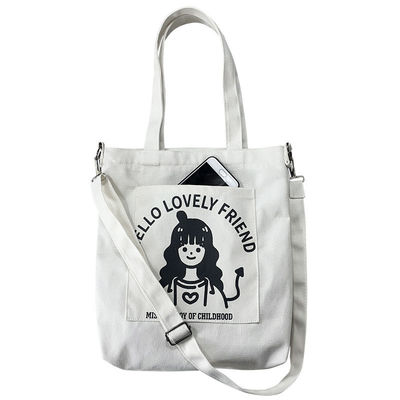 Schootzak voor vrouwen Eco-vriendelijk Canvas Tote Logo Op maat gemaakt