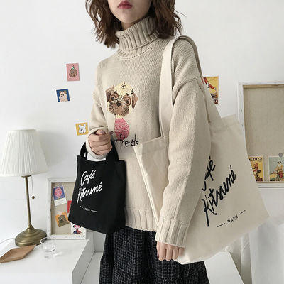 Gepersonaliseerd Logo Gepersonaliseerd Mode Recyclebaar Winkeltas Katoen Tote Bag Gedrukt Canvas Bag