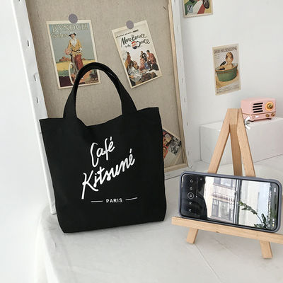 Gepersonaliseerd Logo Gepersonaliseerd Mode Recyclebaar Winkeltas Katoen Tote Bag Gedrukt Canvas Bag