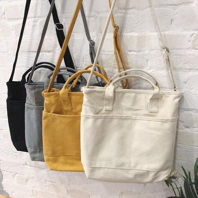 Aanvaardbaar OEM/ODM Custom Logo Printing Grote capaciteit Schouder Canvas Cotton Tote Bag
