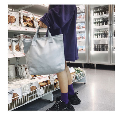 Aanvaardbaar OEM/ODM Custom Logo Printing Grote capaciteit Schouder Canvas Cotton Tote Bag