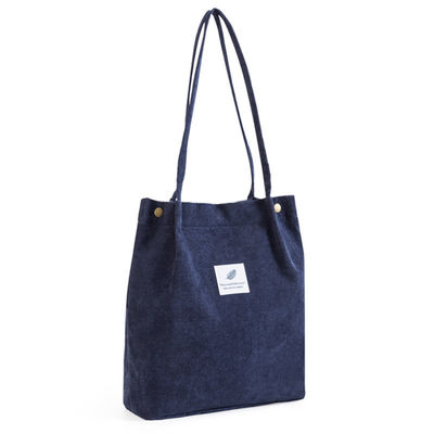 Handige Canvas Shoulder Corduroy Tote Bag voor werk Strand Lunch en reizen