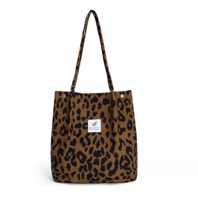 Handige Canvas Shoulder Corduroy Tote Bag voor werk Strand Lunch en reizen
