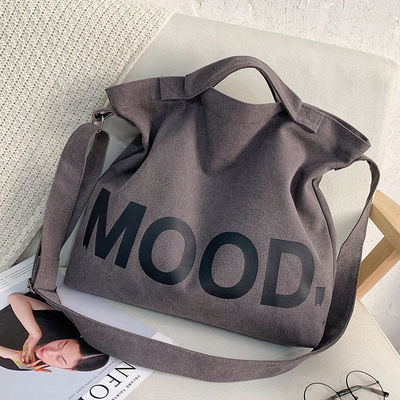 Op maat geprint duurzaam opvouwbaar herbruikbaar medium biologisch katoen doek Tote Bag