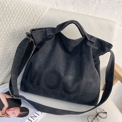 Op maat geprint duurzaam opvouwbaar herbruikbaar medium biologisch katoen doek Tote Bag