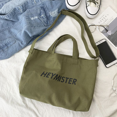 Custom Large Canvas Tote Bag Aanvaardbaar OEM/ODM voor briefprint Cross Body Messenger Bag