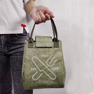 Gepersonaliseerde ontwerper grote capaciteit Tyvek Dupont papier geïsoleerde lunchbox zak