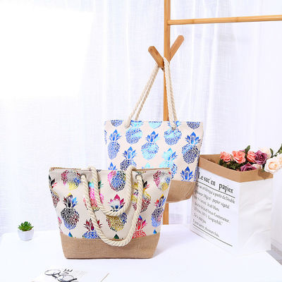Strandtas Dames Vrouwen Casual Tote Fashion Flower Printing Zomer Grote capaciteit