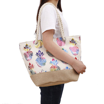 Strandtas Dames Vrouwen Casual Tote Fashion Flower Printing Zomer Grote capaciteit