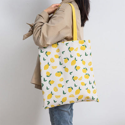 Custom Logo Middelgrote Opvouwbare Katoenen Canvas Tote Bag voor boodschappen