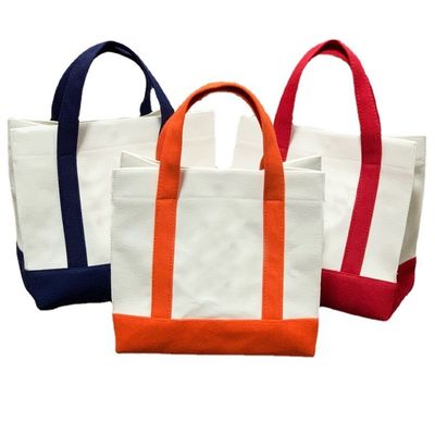 Herbruikbare Eco Blank Line Tote Canvas Shopping Bag met aangepast logo en aangepast logo