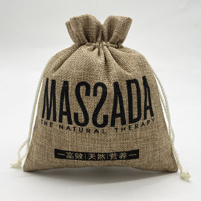 Custom Logo Jute Drawstring Pouch voor dagelijks schoolleven Essentials en organisatie