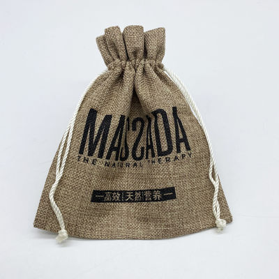 Custom Logo Jute Drawstring Pouch voor dagelijks schoolleven Essentials en organisatie
