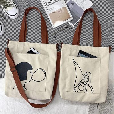 OEM/ODM Acceptabel Cotton Canvas Tote Shopping Bag met aangepast logo