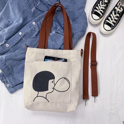 OEM/ODM Acceptabel Cotton Canvas Tote Shopping Bag met aangepast logo