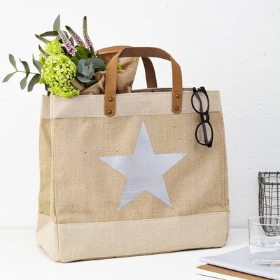 Dagelijks schoolleven gerecycled Jute-tas op maat Burlap Jute Tote-tassen met leren handgrepen