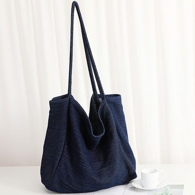 Lichte Denim Eco Friendly Cosmetic Shopping Tote Bag met cartoonpatroon